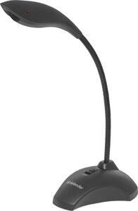Микрофон Defender MIC-115 черный, настольный, кабель 1,7 м (64115)