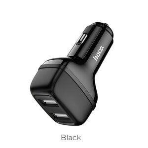 ЗУ Автомобильное HOCO Z36 Leader, 2*USB, 2.4A, черный