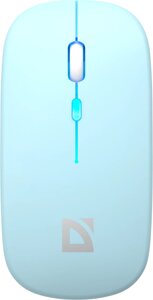 Мышь DEFENDER игровая бесп,+ Bluetooth 2,4G Coda MB-261 голубой , радужн,300мАч (52263)