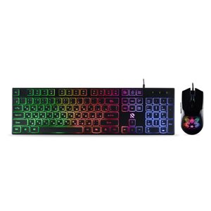 Комплект ИГРОВОЙ клавиатура+мышь (3D RGB-подсветка) Smartbuy B18 Rush Sparkle черн. (SBC-251750G-K)