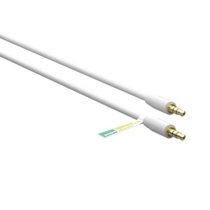 Кабель More choice AUX UK13 3.5mm 1.2м + держатель для кабеля (White)