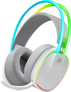 Гарнитура полноразмерная беспров Defender игровая Tsunami BT/2.4G, белый, звук7.1 (64695)