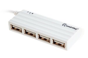 Хаб USB 2.0 Smartbuy 6810, 4 порта, белый (SBHА-6810-W)