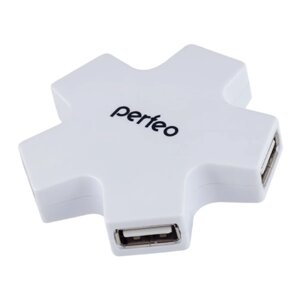 Хаб USB Perfeo 4 порта, (PF-HYD-6098H White) белый (PF_5049) в Ростовской области от компании Медиамир