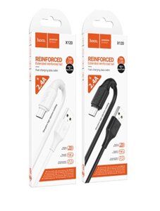 Кабель USB-MicroUSB Hoco X120 2,4A нейлон 1,0м White д