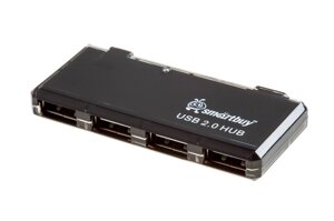 Хаб USB 2.0 Smartbuy 6110, 4 порта, черный (SBHA-6110-K) в Ростовской области от компании Медиамир