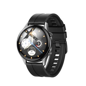 Смарт-часы Hoco Y7 1.32" ,360*360; IP68, ЦП: Realtek 8762D; ОЗУ 192 КБ+ ПЗУ 128 МБ+ ФЛЭШ 128МБ (Black)