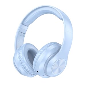 Гарнитура Bluetooth полноразмерная BOROFONE BO24 Gratifi AUX3.5mm, MicroUSB, MP3,200mah складн. Blue