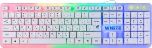 Клавиатура Defender игровая White GK-172 RU, радуж. подсветка,104 кнопки  белая (45172) в Ростовской области от компании Медиамир