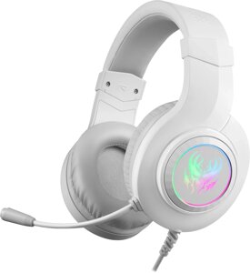 Гарнитура полноразмерная для ПК Defender игровые Ghost LED белый, , USB + Jack3.5 каб. 2м (645605)