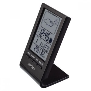 Часы-метеостанция Perfeo "Angle", чёрный, время, температура, влажность, дата (PF-S2092) PF_A4856