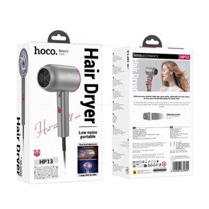 Фен Hoco HP13 1600W 3 скорости, хол. воздух Red
