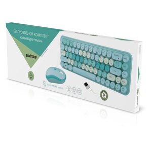Комплект беспроводный клавиатура+мышь Smartbuy 676390AG компакт  (SBC-676390AG-T) /20 в Ростовской области от компании Медиамир