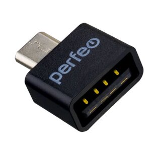 Адаптер PERFEO OTG USB in - microUSB out, черный (PF-VI-О010 Black) PF_B4995