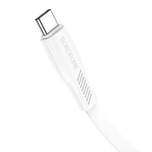Кабель Borofon Type-C BX85 Auspicious 3.0A ПВХ плоский 1м White
