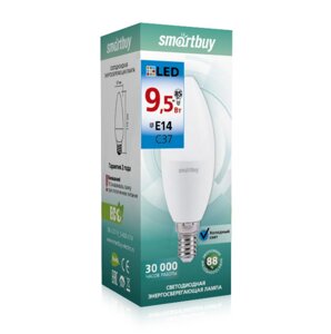 Светодиодная (LED) Лампа Smartbuy-C37-9.5W/6000/E14