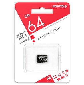 Smart Buy micro SDXC 64GB Class10 UHS-I (без адаптеров)
