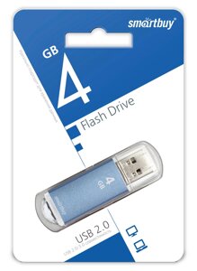Smart Buy USB 4GB V-Cut Blue в Ростовской области от компании Медиамир