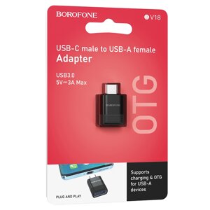 Адаптер Borofone OTG BV18a USB3.0 in - TypeC out Black с в Ростовской области от компании Медиамир