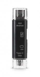 Картридер-конвертер Smartbuy, USB 2.0 универсальный USB/OTG/MicroSD/TypeC/MicroUSB (SBR-801-S)
