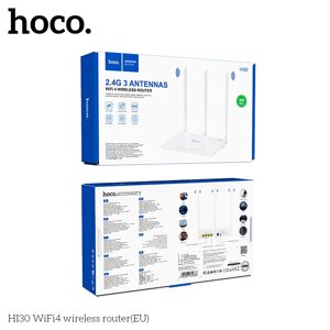 Роутер HOCO HI30 Wi-Fi4 2.4G 300Мбит/с White д