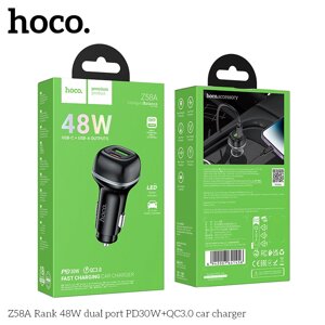 ЗУ Автомобильное HOCO Z58A 1USB+1TypeC  48W  QC3.0 + PD30W Black д в Ростовской области от компании Медиамир