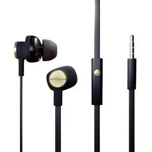 Гарнитура внутриканальная More Choice P42 + кольцо-держатель для смартфона (Black Gold)