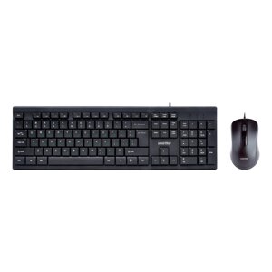 Комплект проводный клавиатура+мышь Smartbuy 114282 ONE черный (SBC-114282-K) /20