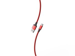 Кабель Smartbuy S14 MicroUSB 3 А, нейлон 1 м, красный/черн (iK-12-S14rb)