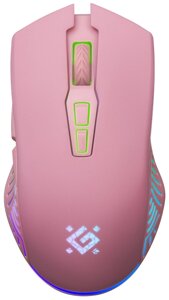 Мышь DEFENDER игровая беспроводная Pandora GM-502 розов,7кнопок,3200dpi, LED,500мАч бесшумная (52501)
