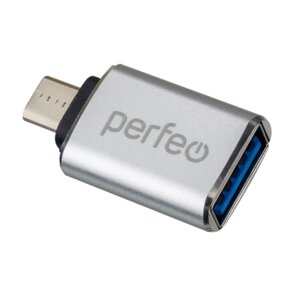 Адаптер PERFEO OTG USB3.0 in - microUSB out, серебряный (PF-VI-О012 Silver) PF_C3002
