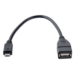 Кабель PERFEO USB2.0 A розетка - Micro USB вилка (OTG), 0.2 мeters (U4202)
