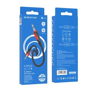 Кабель AUX BOROFONE BL14 Jack 3.4mm - Jack 3.5mm 2,0м Black