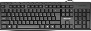 Клавиатура Defender Action HB-719 RU, черный, мультимедиа, бесшумная (45719)