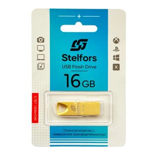 Stelfors USB 16GB 117 серия (металл золото)