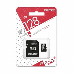 Smart Buy micro SDXC 128GB Class10 UHS-I (с адаптером SD)