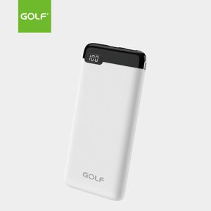Внешний аккумулятор GOLF LCD21/10000 mAh/ LED дисплей/In Micro USB, Type-C/Out Type-C / White