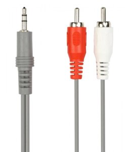 Кабель Smartbuy 3.5 Jack (M) - 2xRCA (M), стерео, аудио, 1,8 м, в пакете (KA311)/50/ KA-311-300