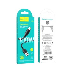 Кабель USB-TypeC Hoco X96 3.0А 27W ПВХ 1м Black в Ростовской области от компании Медиамир