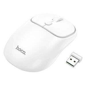 Мышь беспроводная+Bluetooth HOCO GM25 Royal 4 кн, 1600Dpi , Бесшумн,1*АА, коробка, Space White