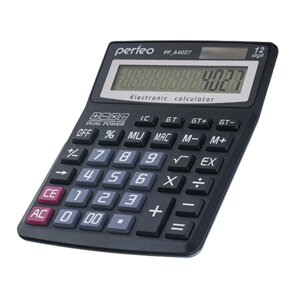 Калькулятор Perfeo PF-A4027, бухгалтерский, 12-разрядный, GT, черный