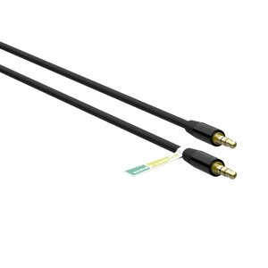 Кабель More choice AUX UK13 3.5mm 1.2м + держатель для кабеля (Black)