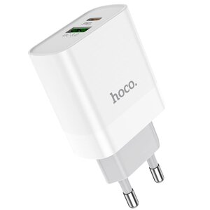 ЗУ Сетевое HOCO C80A Rapido, 1*Type-C+1*USB 3.1A PD 20W+QC3.0 быстрая зарядка White м в Ростовской области от компании Медиамир