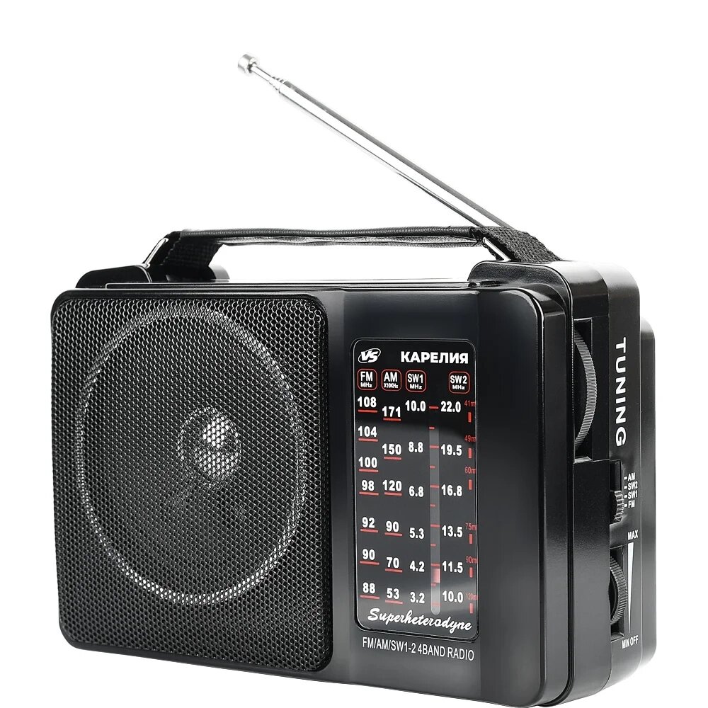 Радиоприемник Perfeo аналоговый КАРЕЛИЯ AM/FM/CB 2*R20 220V VS_D1028 от компании Медиамир - фото 1