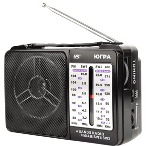 Радиоприемник Perfeo аналоговый ЮГРА AM/FM/CB 2*R20 220V VS_D1029