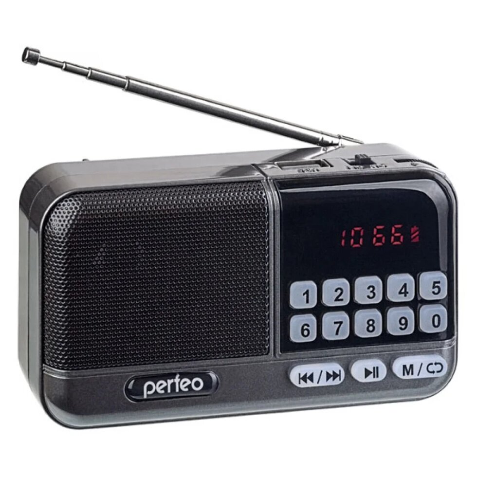 Радиоприемник Perfeo ASPEN FM+ 87.5-108МГц/ MP3/ питание USB или 18650/черный (PF_B4059) от компании Медиамир - фото 1
