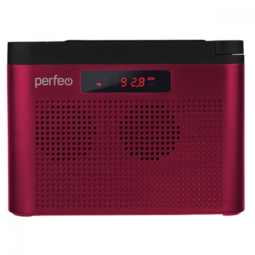 Радиоприемник Perfeo ТАЙГА FM+66-108МГц/MP3/аккум-р, цифр., USB, AUX in, бордовый (I70RED) (PF_C4940) от компании Медиамир - фото 1