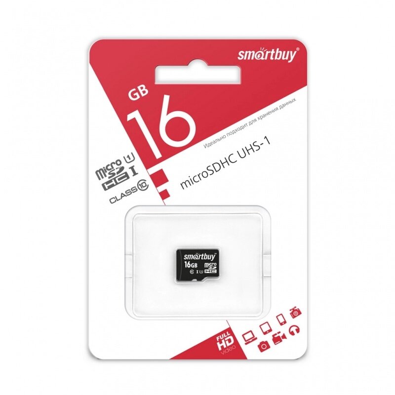 Smart Buy micro SDHC 16GB Class10 UHS-I (без адаптеров) от компании Медиамир - фото 1