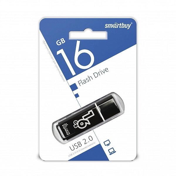 Smart Buy USB 16GB Glossy series Black от компании Медиамир - фото 1