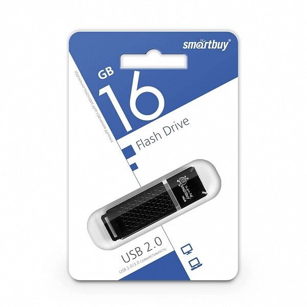Smart Buy USB 16GB Quartz series Black от компании Медиамир - фото 1